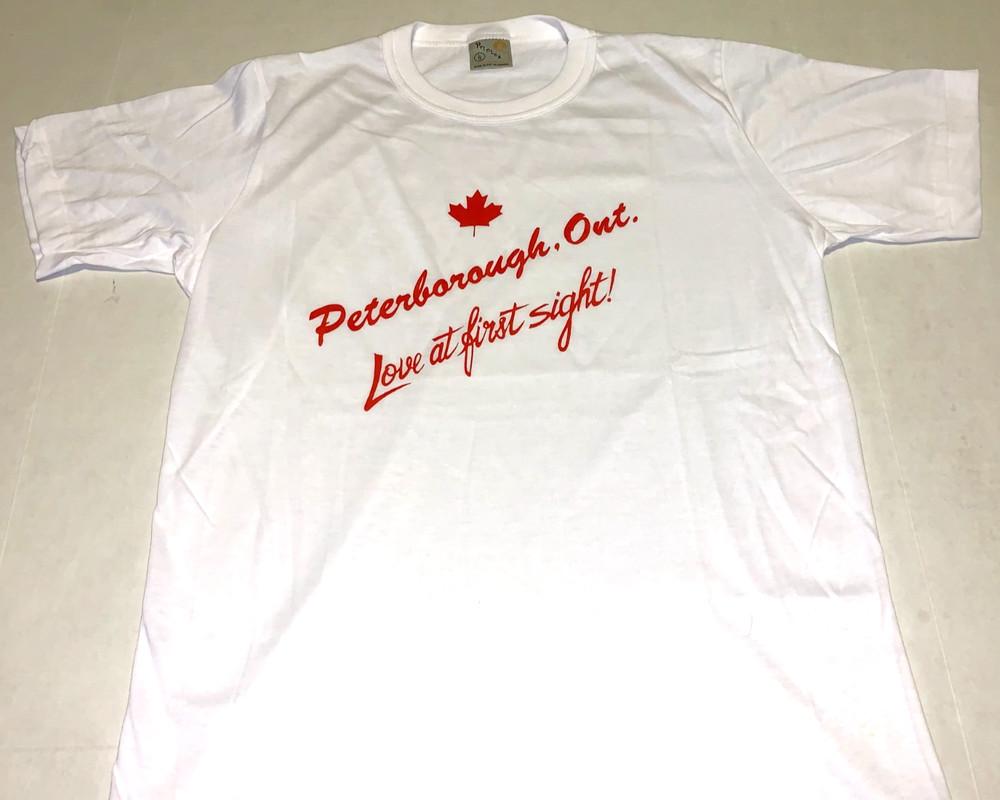 Rare! Peterborough Ontario Canada Love At First Sight T-Shirt New! Single Stitch Unisex T-Shirt XXL
