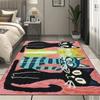 Cute Cat Cartoon Rug Children's Bedroom Decoration Large Area Carpet Modern Living Room Sofa Non-slip Mat Lounge Rug Washable