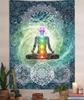 Meditation Vertical Tapestry, Yoga Decor Tapestry Wall Hanging For Bedroom, Lotus Tapestries Poster Beach Blanket College Dorm