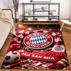 FC Bayern München Logo mit rotem Schal Design Rutschfester Teppich geeignet für Wohnzimmer- und Schlafzimmer-Sofas.