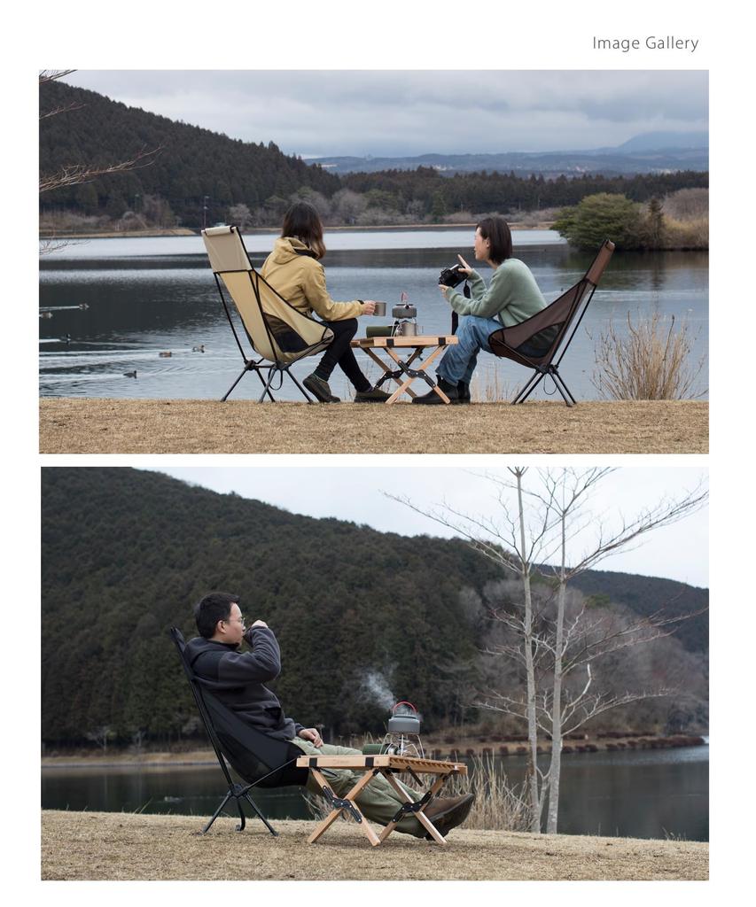 S'more Alumi High-Back Chair, Foldable, Compact, with Headrest and Storage Bag, Ultra-Lightweight, for Outdoor Camping (Green)