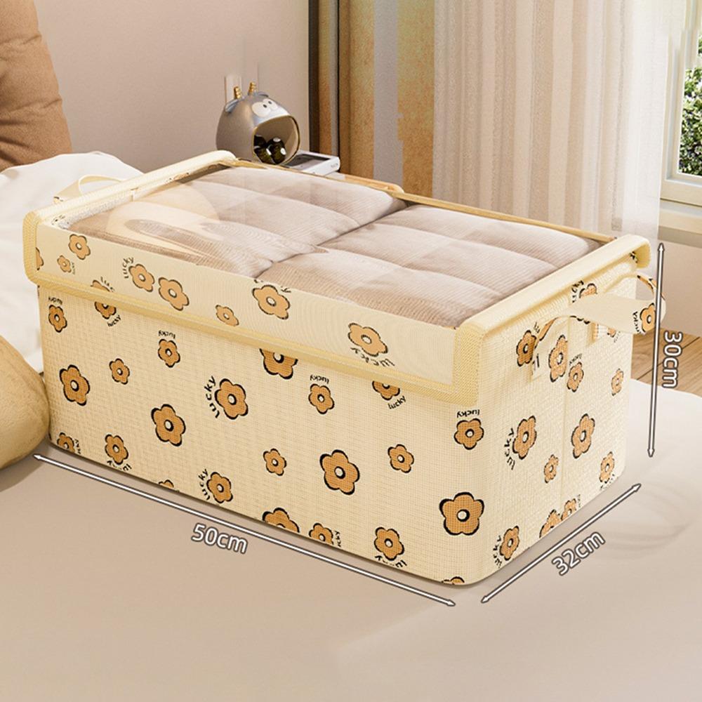 Zesílený látkový úložný koš Ocelový rám Organizér do skříně Úložný box na oblečení Svetr