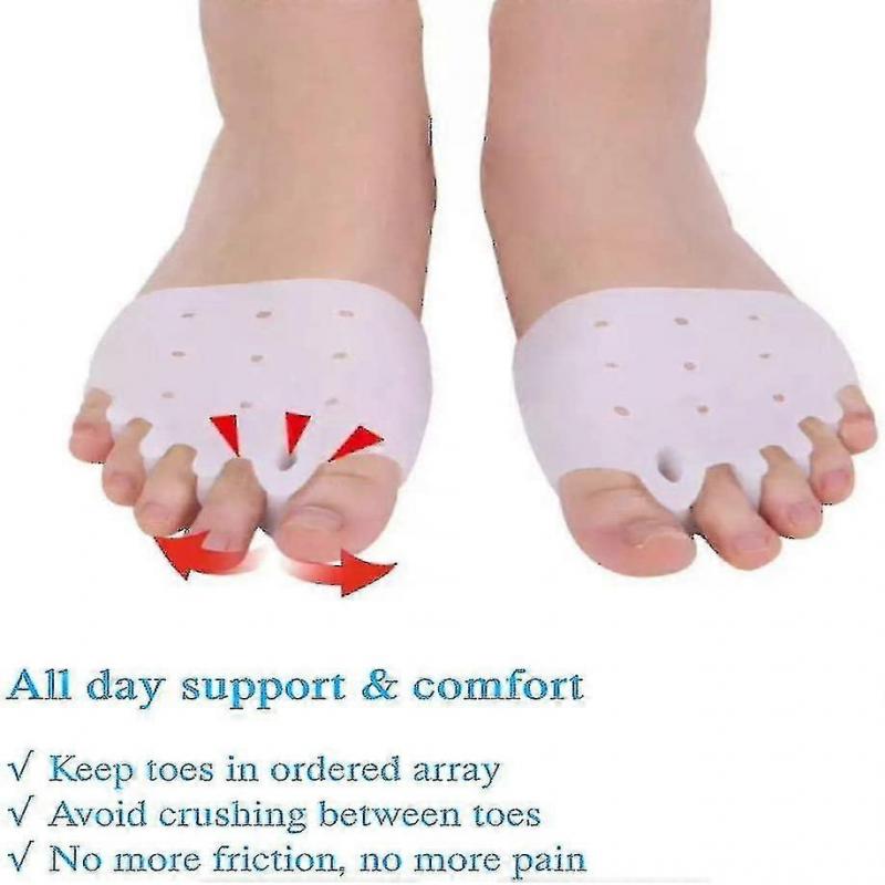 Five-hole Metatarsal Pads, Breathable Toe Separators For Foot Pain