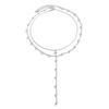Temperament Imitation Pearl Chain Long Fringed Necklace, Simple Cross Pendant Collarbone Necklace