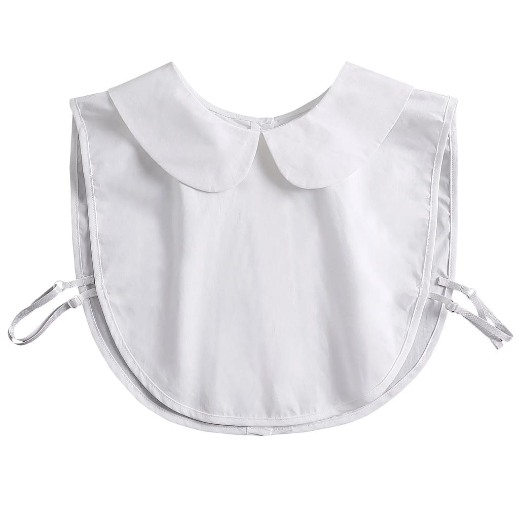 Damen Spitze Abnehmbarer Kragen Vintage Einfarbig Falscher Kragen Revers Bluse Top Verstellbar Frauen Damen Falscher Blusenkragen