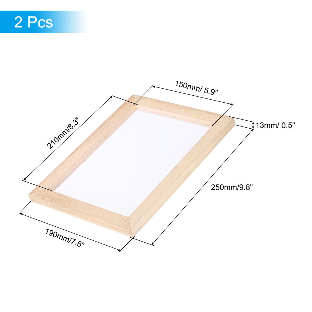 Wooden Paper Making Screen Single Paper Making Mould Deckle Papermaking Supplies Frame for Paper Making DIY Crafts Wood Color