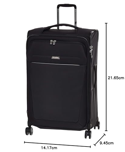 Samsonite Be-Lite Four Spinner 55/20 Expandable Suitcase, Carry-On Compatible, Warranty Included, 38L, 55cm, 2.1kg, Black