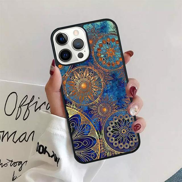 Mandala Floral Coque Shell For iPhone 17 Air 15 16 14 13 12 Pro Max 11 Pro Max Plus Phone Case Cover