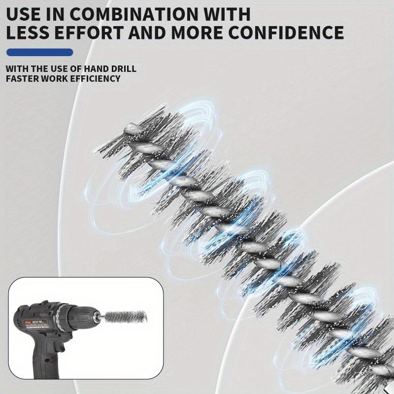 1 Set 6Pcs Stainless Steel Drilling Brush Twisted Wire Stainless Steel Cleaning Brushes for Electric Drill Rust Removal