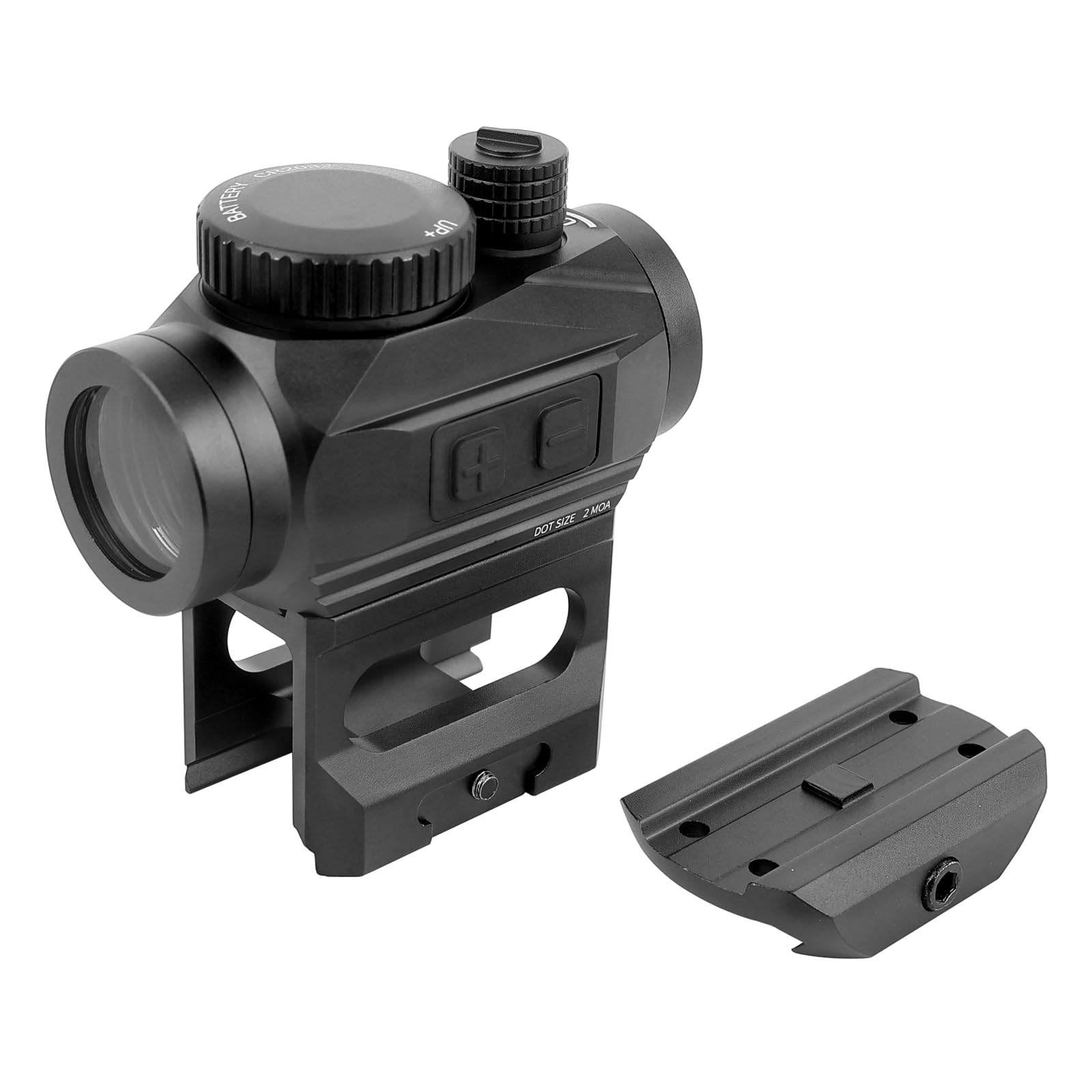 

SKEERY T2 Type Red Dot Sight with Motion Activation, 11-Level Red Dimming, and High Mount (03n)