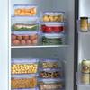 1/4pcs Sealed Storage Box with Lid Rctangular Kitchen Refrigerator Plastic Crisper Microwave-heated Lunch Box Food Storage Box