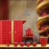 Baizien Festive Palace Red Ceramic Tea Set