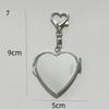 Flip Folding Mirror Keychain Travel Pocket Mirror Key Ring Metal Elliptical Heart-Shaped Mirror Anti-Lost Phone Camera Pendant