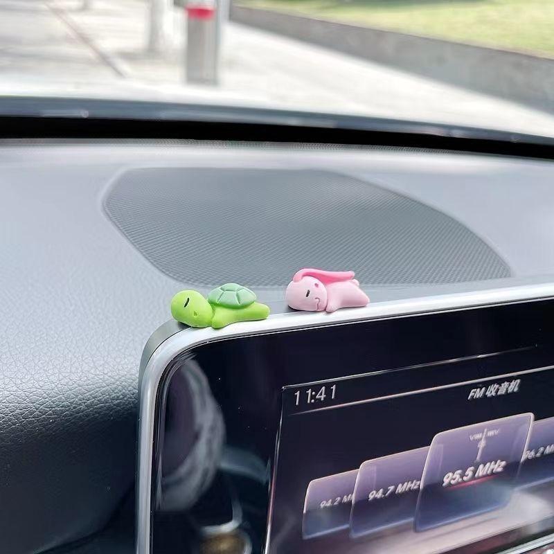 Autoanhänger Mini Schlafende Niedliche Tiere Harz Bär Hase Schaf Schildkröte Harzdekoration Auto Motorrad Fahrrad Dekor Ornament