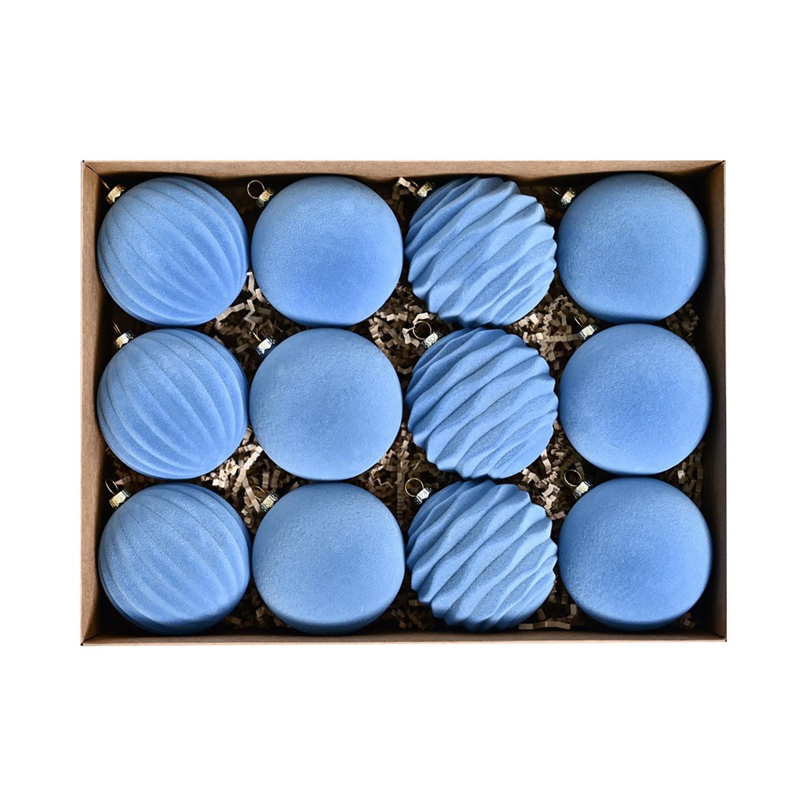 

Рождественский шар бархатные елочные украшения 3,15 дюйма 12 штук пластиковые шары елочные украшения красные