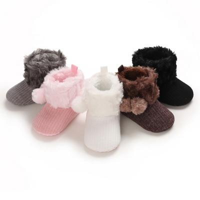 Neonato Bambina Bambino Stivali di Cotone Scarpe Casual Primi Passi Stivale Carino Antiscivolo Suola Morbida Scarpe