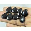 155Cts.Natural Black Tourmaline Mix Shape Cabochon Loose Gemstone 08Pcs Lot C-2904