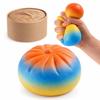 Kolorowe Tęczowe Pierożki Squishy Miękkie Powolna Sprężystość Bułka na Parze Squishy Ściskanie Le Z Parowarem Fidget