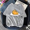 Harajuku Faules Ei Druck Damen T-Shirt Gudetama T-Shirts Kurzarmshirt Kawaii T-Shirts Gothic Weibliche Ästhetik T-Shirt Oberteile