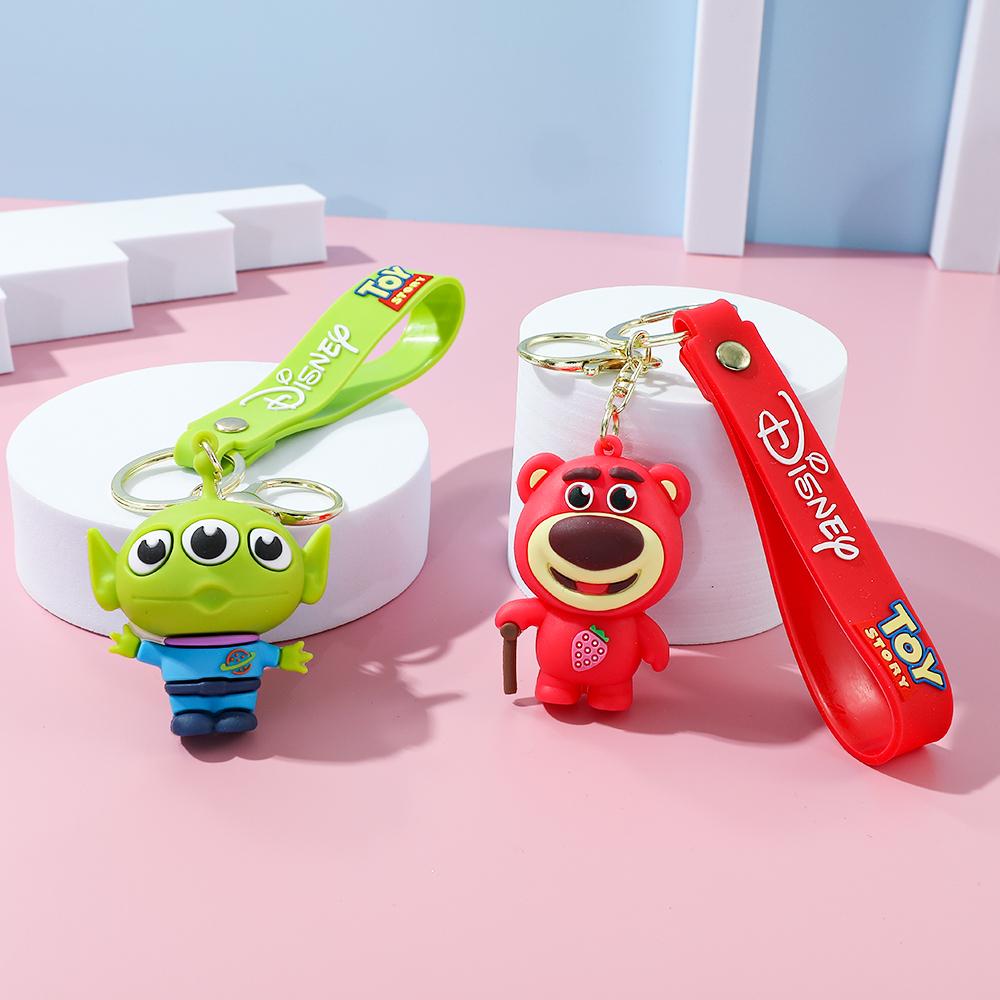 Disney Toy Story Keychains Woody Jessie and Buzz Lightyear PVC Figurines Decorative Toys for Childrens Birthday Cakes and Bags