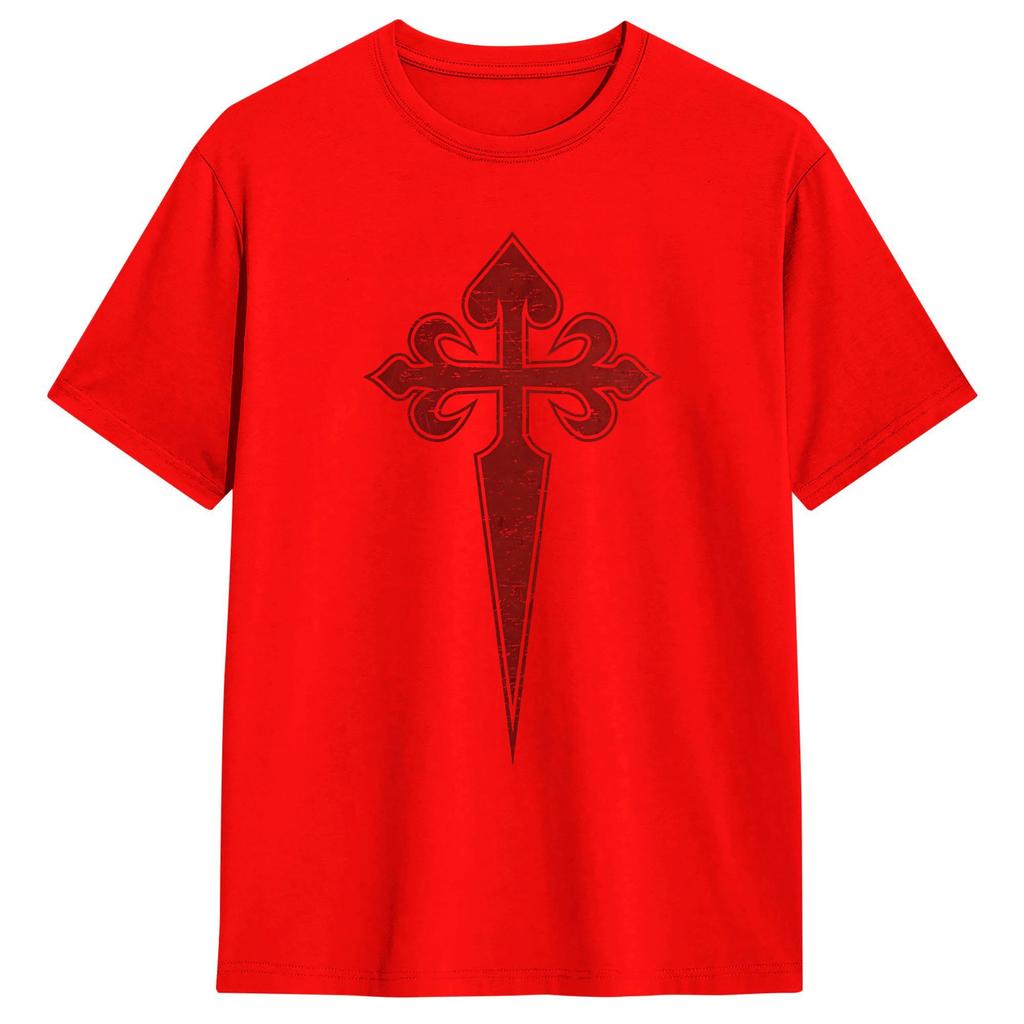 Cross of Santiago Spanish Empire Cotton T Shirt For Unisex Beach YK Funny TShirts Fashion Tee Shirt Oversize Hot Sale Tops