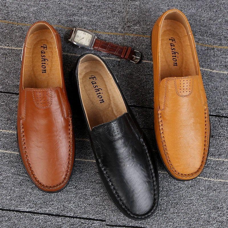 Männer Casual Schuhe Luxus Marke Sommer Echtem Leder Herren Loafer Mokassins Aushöhlen Atmungsaktive Slip On Driving Schuhe