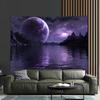 2D Artistic Cosmic Night Sky Tapestry for Content Creation & Home Decor