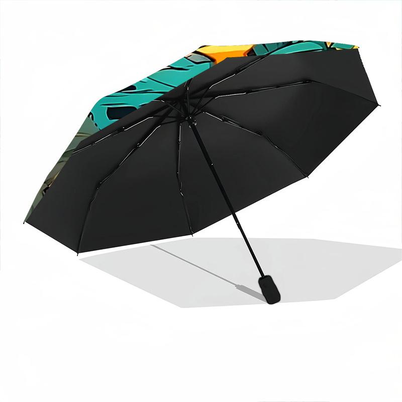 1pc Starry Night Adventure Automatic Opening Folding Umbrella with Cats & Stars Design - Perfect for Fans, Travelers, Everyday Use, Festive Gift!