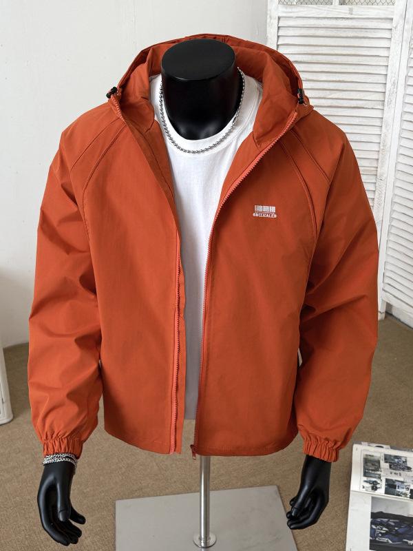 Men's 2025 Trendy Hooded Windbreaker Jacket: Casual, Loose Fit for Autumn/Winter