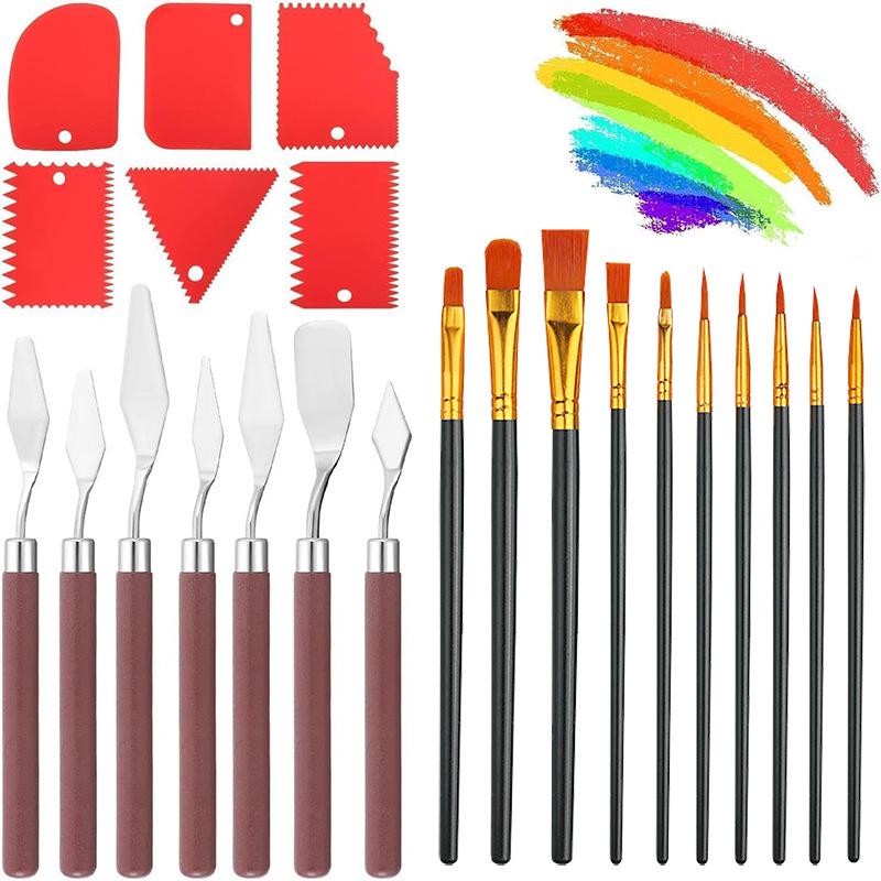 Art Spatula Set: Stainless Steel Palette Knife for Oil, Gouache, and Pastels