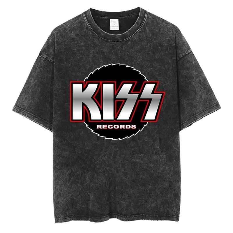 Summer Cotton Short Sleeve T Shirt Hip Hop Unisex Streetwear Washed Black Harajuku T Shirt Japanese Anime Graphic T-Shirt