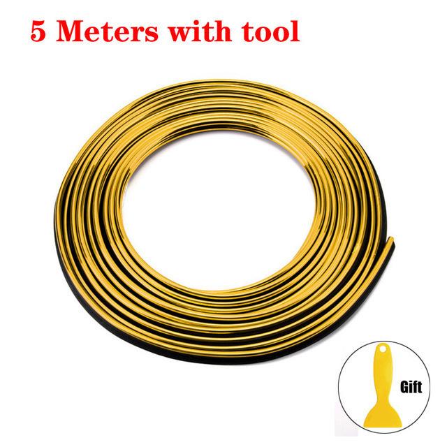 Universele Auto Moulding Decoratie Flexibele Strips 5M/3M/1M Interieur Auto Mouldings Car Cover Trim Dashboard Deur Auto-Styling