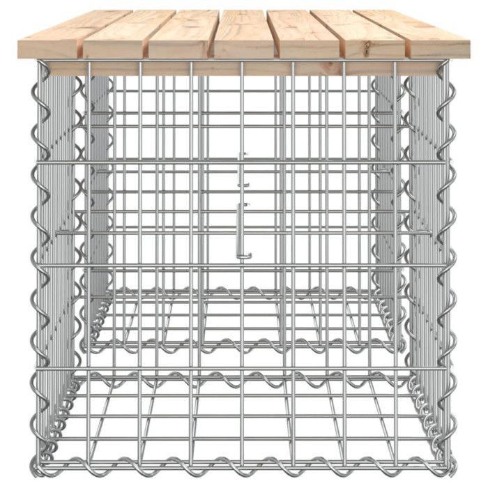 VidaXL Banc de jardin design de gabion 103x44x42 cm bois massif de pin 834338