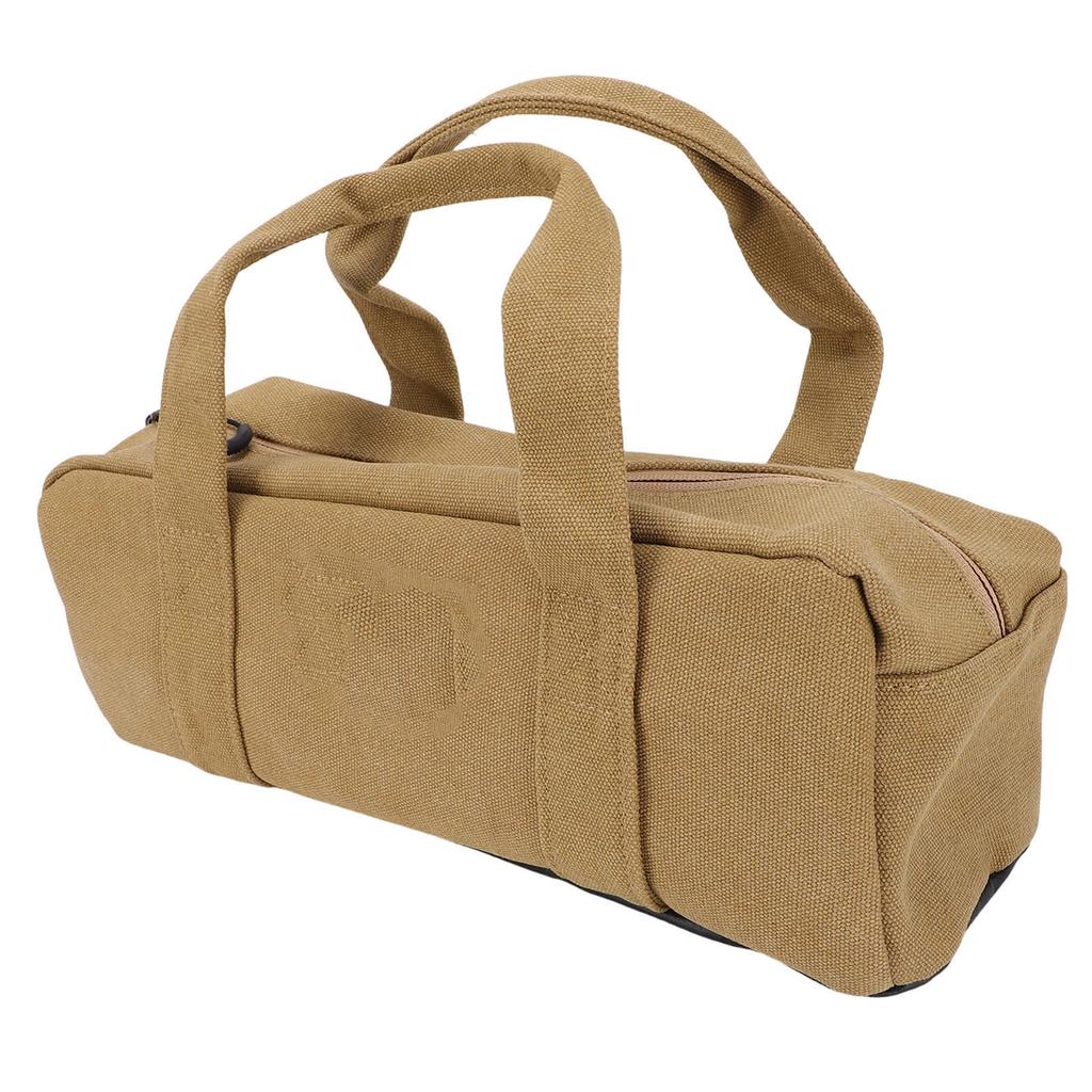 Tent Stake Storage Bag Canvas Portable Handheld Large Capacity Peg Nail Utility Bag for Camping Hiking