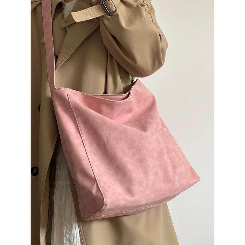 

Lazy wind large-capacity bag female new student class commuting tote bag shoulder messenger bag