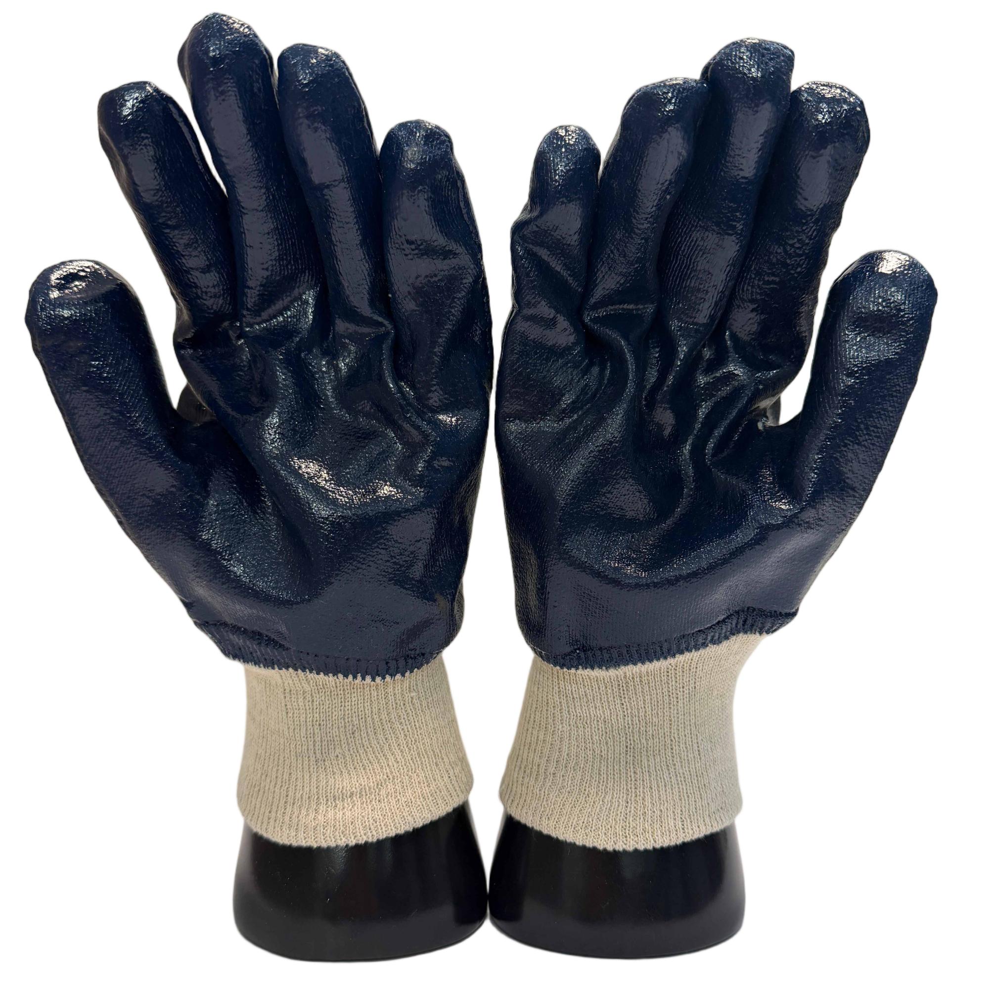 Factory Custom Multi-Protection Gloves Fully Coated Knit Wrist Tear Resistant Working Safety Gloves for General Industrial Use (Black,Customized Size)
