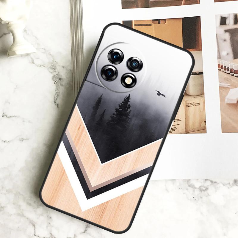 Forest Geometry Wood Nature Case For OnePlus 12R 12 11 9 10 Pro 10R 9R 8T 10T Nord CE 2 3 Lite 2T N10 N20 N30 CE4 Cover