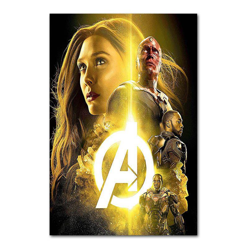 Luxurious Silk Cloth Marvel Hero Poster For Bedroom And Study Decor