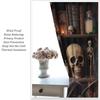 Gothic Bookshelf Curtain Antique Bookcase Spooky Skull Magic Book Halloween Themed Decor Window Kids Teens Adults Curtains Made Of Polyester