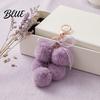 Plush Grape Decorative Pendant Keychain for Handbags, Fuzzy Cluster Bag Charm with Lightweight Bow, Fluffy Ball Keyring Backpacks and Purses