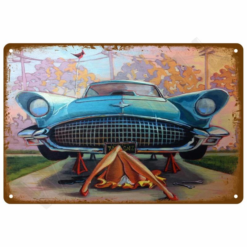 Vintage Room Decoration Home Decor Items Tin Signs Aesthetic Men Bedroom Metal Signs Retro Metal Plate Posters Wall Art Mural