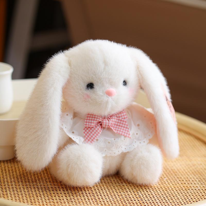 Cute Lop-eared Bunny Doll Plush Toy Little White Rabbit Doll Comfort Doll Couple Rabbit Birthday Gift