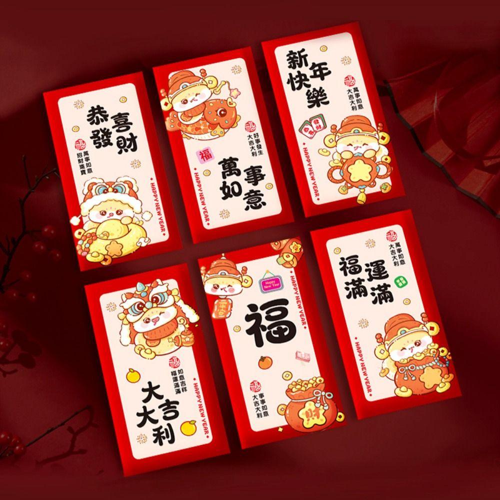Blessing New Year Red Envelope Festive Lucky Money Pockets Money Bags Red Packet Wedding Birthday