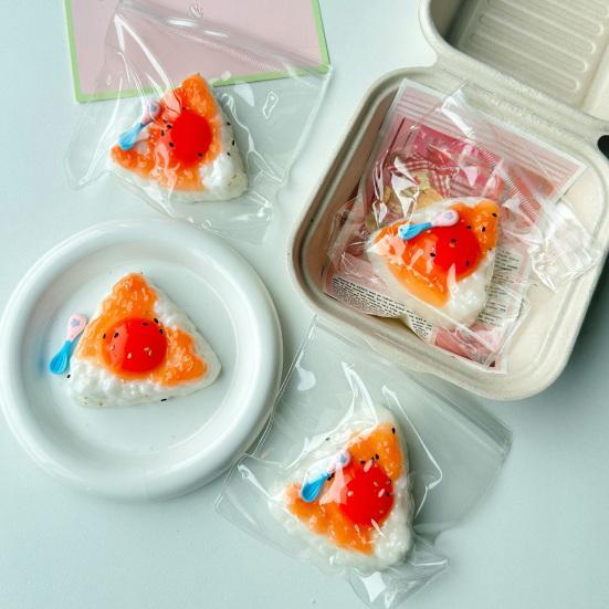 Yousheng Triangular Rice Ball Squeeze Toy, Anxiety Relief Egg Yolk Rice Ball Toy, Home Office Workers Hand Relaxation Sensory