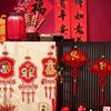 Vietnamese New Years Decoration 2026 Chinese Spring Festival Lucky Pendant with Tassel Chinese New Year Window Wall Decoration