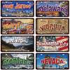 [MyPlate]Vintage America State USA City Licenses Plate Metal Sign Tin Sign Poster Plaque Decor Bar Pub Club Home Wall Decoration
