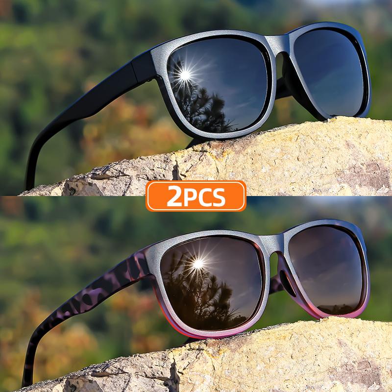 1 Pair Classic Square Fashion Glasses Unisex Lightweight Pearlescent Frame Outdoor Sports Style Eyewear