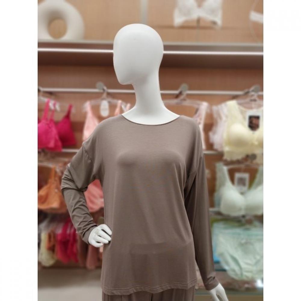 Barbara Women Coffee Rayon Homewear Top Gwp1024l 85