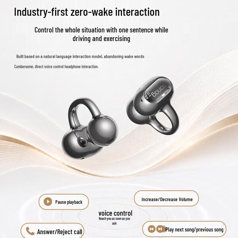 Saina S8S Ultra AI Ear Clip Open-Ear Wireless Earbuds