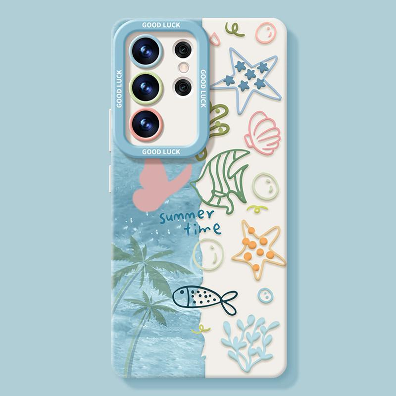 Underwater World Mobile Phone Case Is Suitable for Samsung Galaxy S26 Summer S25ultra Lanyard S24 + Fresh S23 Set